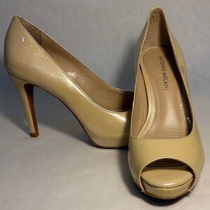 ANTONIO MELANI Beige Peep Toe Heels